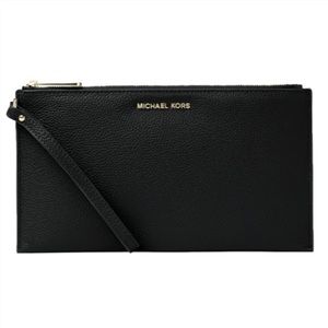 Michael Kors Black Zip Wristlet/ Clutch